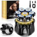 Head Shavers for Men, Magnetic Electric Bald Razor, 7D Rotary Cordless Shaver, Rechargeable Grooming Kit for Mens Scalp/Face/Beard, Close Shaving, PX7 , Wet/Dry, LED Display