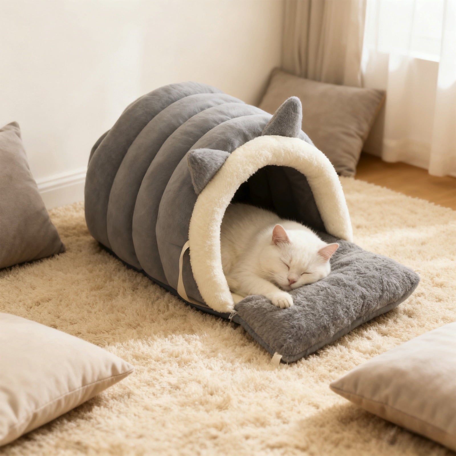 Clearance Dog Bed Medium Size Dogs, Cat Beds for Indoor Cats, Pet Bed for Puppy and Kitty, Washable, Extra , Anti-Slip Bottom