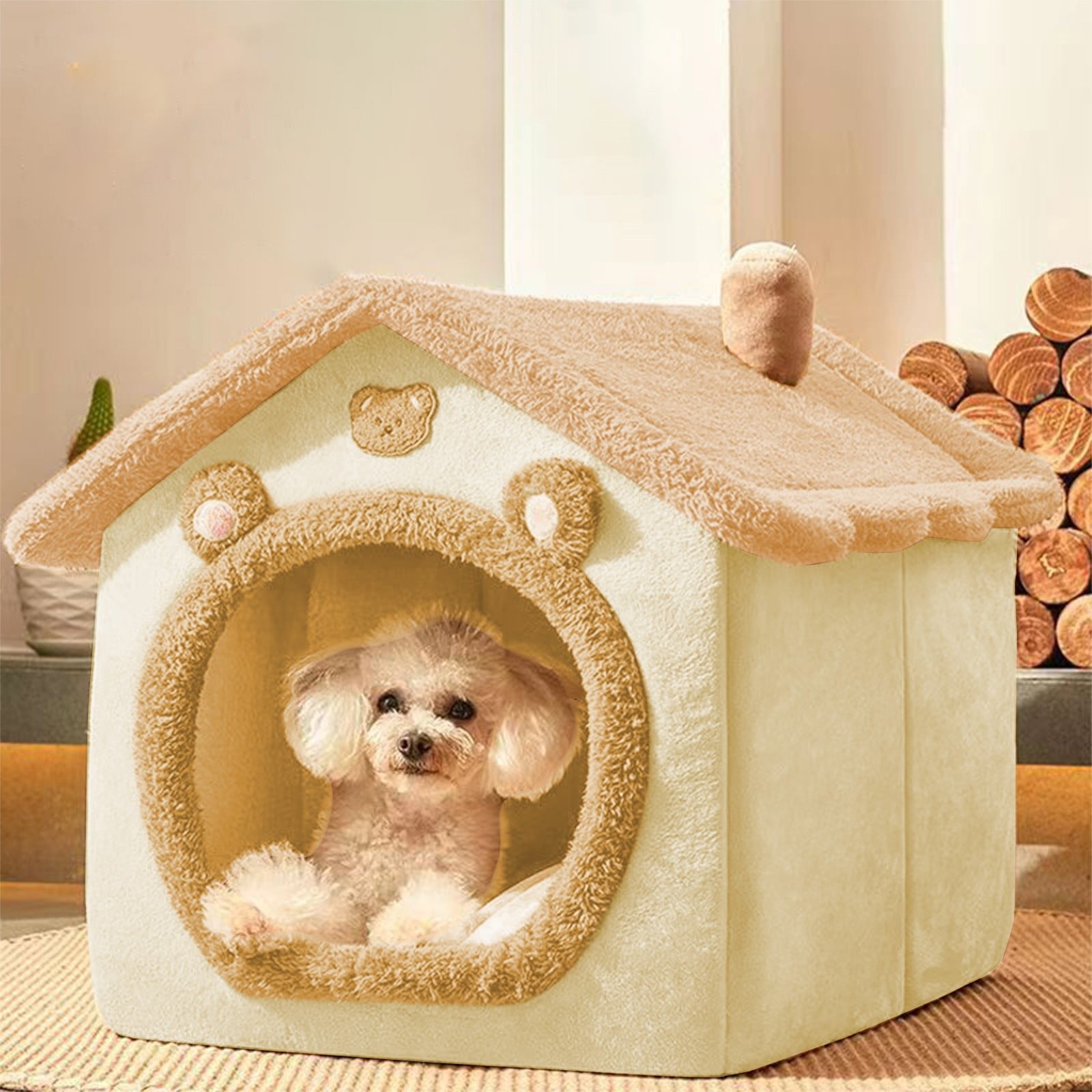 Clearance Dog Bed Medium Size Dogs, Cat Beds for Indoor Cats, Pet Bed for Puppy and Kitty, Washable, Extra , Anti-Slip Bottom