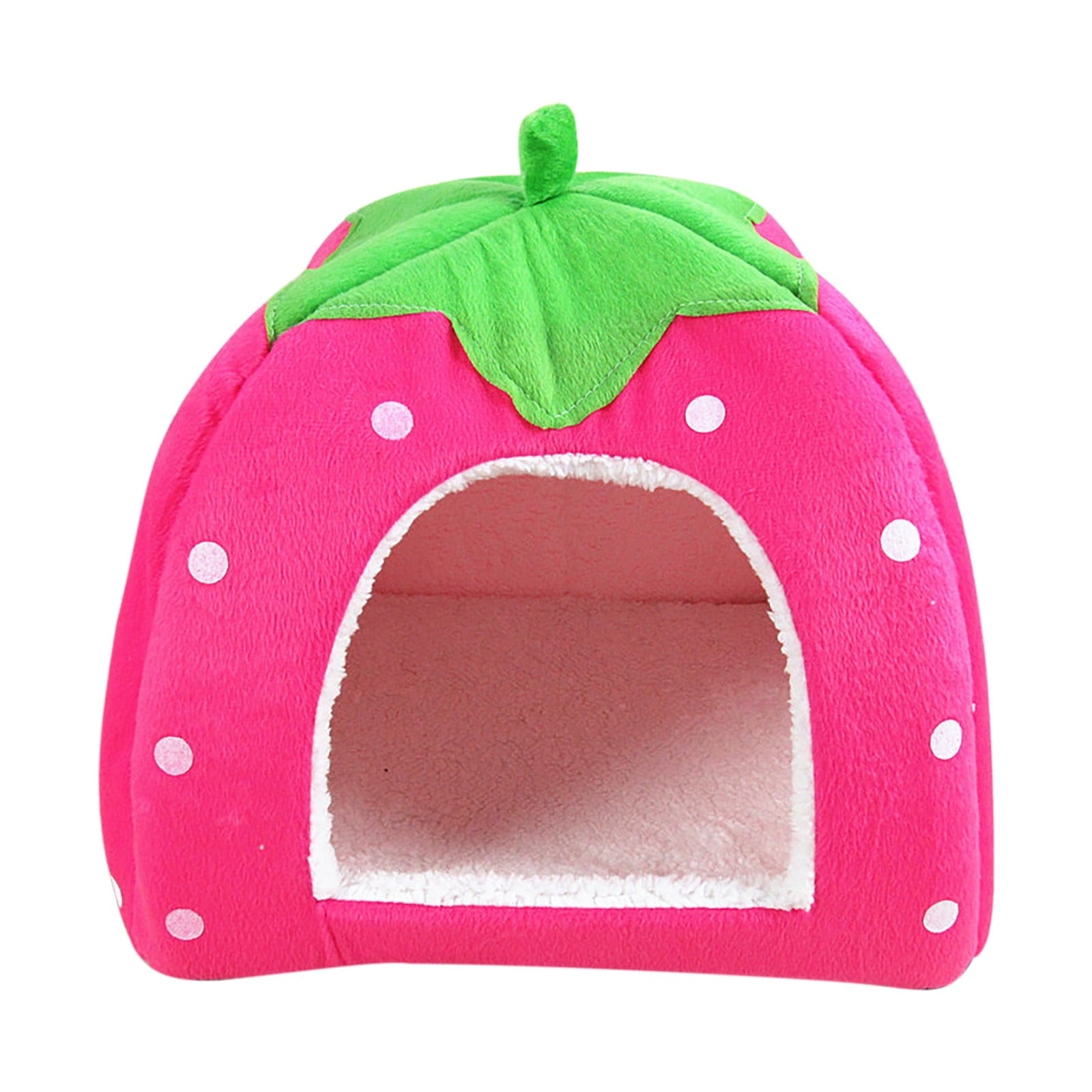 Cat Beds for Indoor Cats - Small Dog Bed with Anti-Slip Bottom, Cat/Small Dog Strawberry Cave, Super Pet Tent Bed