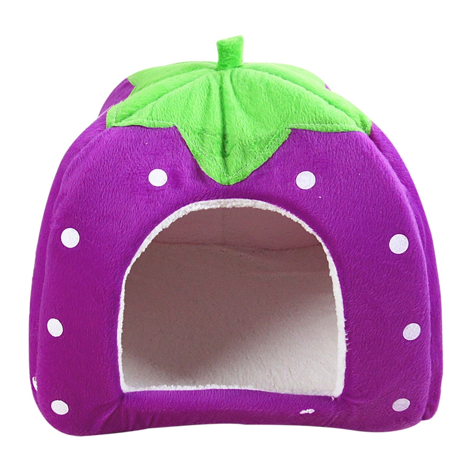 Cat Beds for Indoor Cats - Small Dog Bed with Anti-Slip Bottom, Cat/Small Dog Strawberry Cave, Super Pet Tent Bed