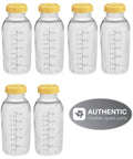 Breastmilk Collection Storage Feeding Bottle Set with Lids (6 Bottles