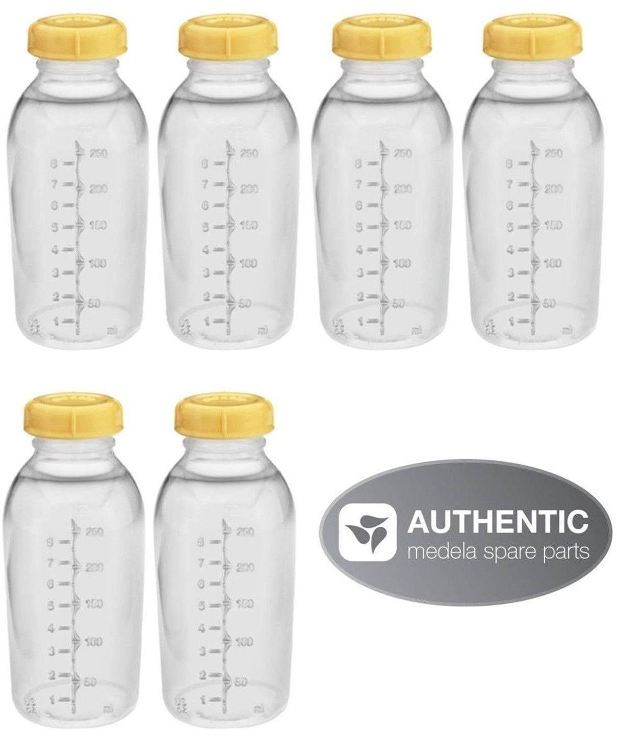 Breastmilk Collection Storage Feeding Bottle Set with Lids (6 Bottles