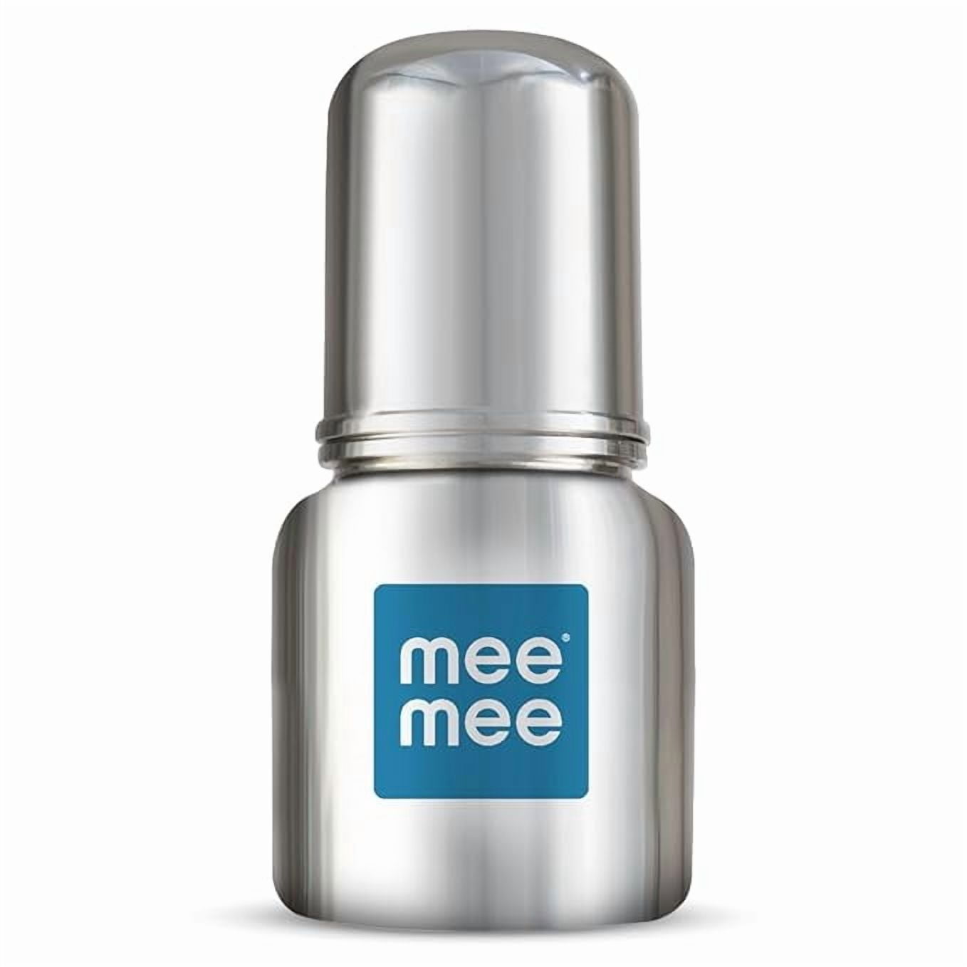 Mee Mee Baby Steel Feeding Bottle 120ml | Baby Milk Bottle with Anti Colic Valve