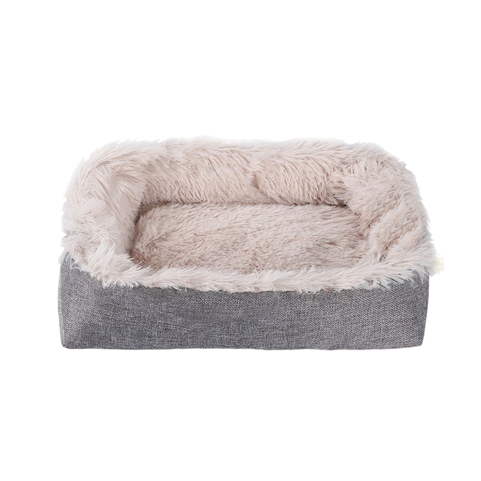 Large Pet Bed for Cat or Dog, Rectangle, 24x20 Inch(Beige)