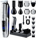 Beard Trimmer for Men,All-in-One Trimmer Kit - IPX7 ,LED Display, Wet/Dry Shower-Safe,Hair Clipper for Men,Grooming Kit for Nose Body Face &amp; Mustache