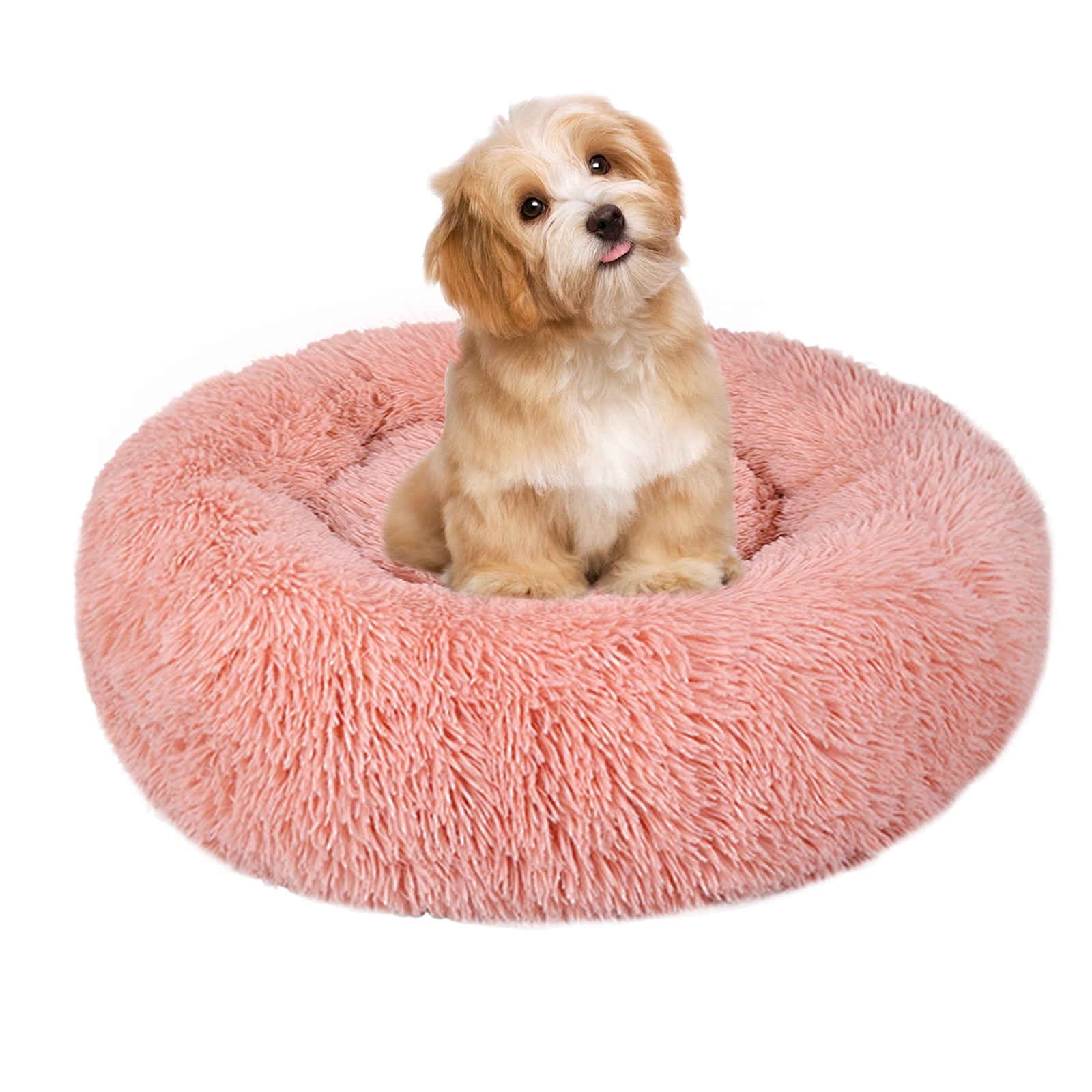 Dog Bed &amp; Cat Bed, Puppy Bed Warming Round Pet Bed, Donut Bed