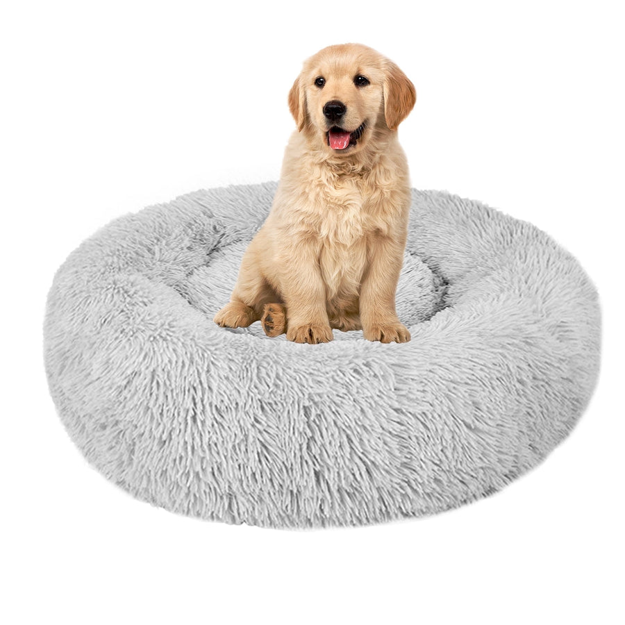 Dog Bed &amp; Cat Bed, Puppy Bed Warming Round Pet Bed, Donut Bed