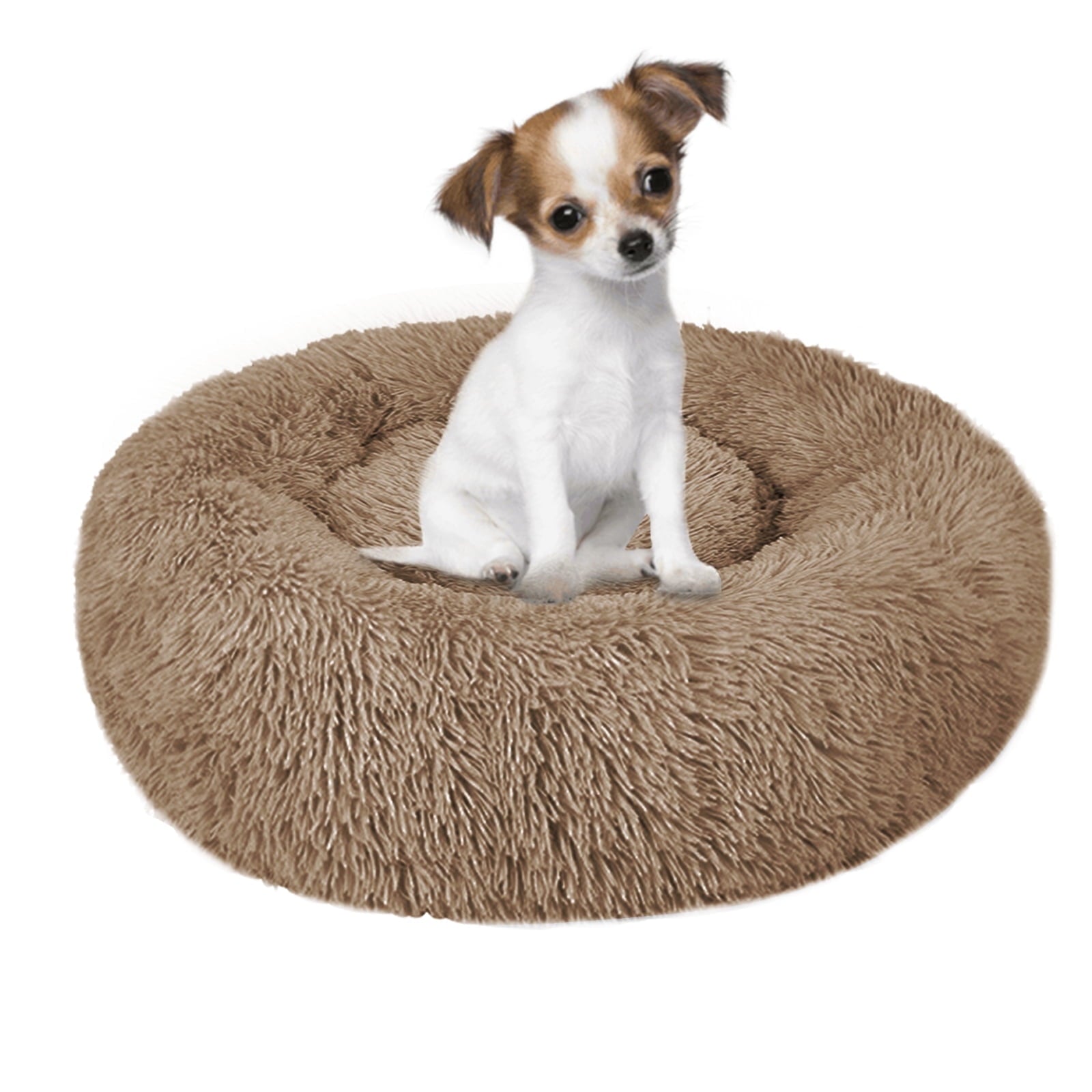 Dog Bed &amp; Cat Bed, Puppy Bed Warming Round Pet Bed, Donut Bed