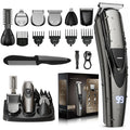 Skdwakiz Hair Trimmer for Men, Cordless Hair Clippers with Safety Lock, All in One Mens Grooming Kit for Face, Mustache, Nose and Body, Rechargeable Beard Trimmer, Gifts for Husband Father
