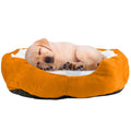 Pet Bed, Indoor Puppy Cushion Doghouse Fleece Pet Dog Cat Bed Indoor for Small Dogs and Cats, Orange