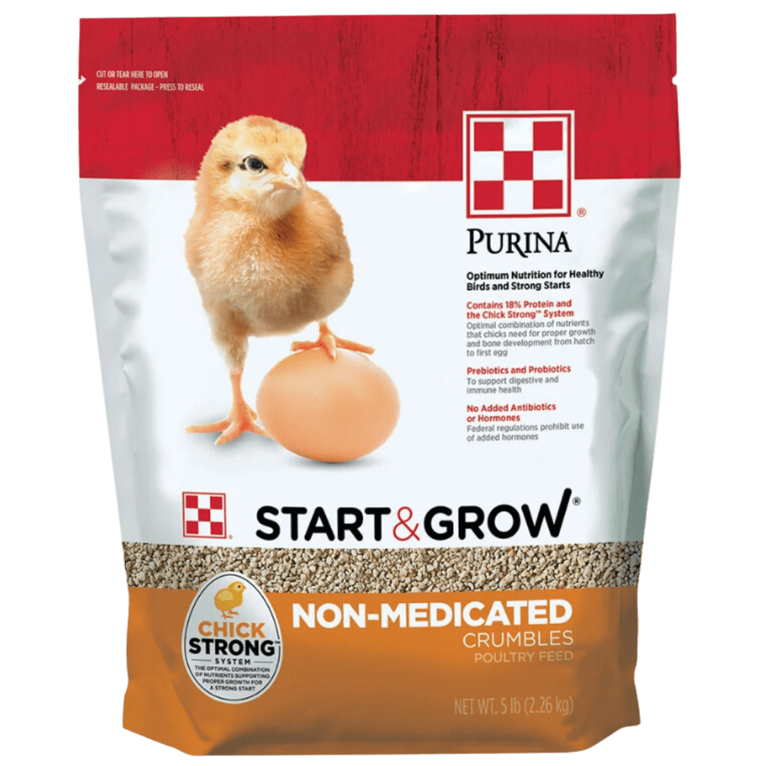 Start &amp; Grow Non-Medicated Chick Feed Crumbles, Chick Starter Feed, Baby Chick Food, 5 lbs