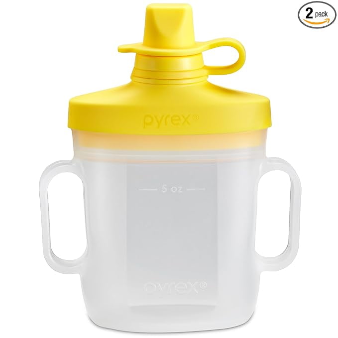 Littles Sippy Cup 5 OZ Pouch, Silicone Baby Toddler Feeding Set, Airtight Leak-Proof BPA Free Non-Breakable Dishwasher Safe, Ages 6 Months +