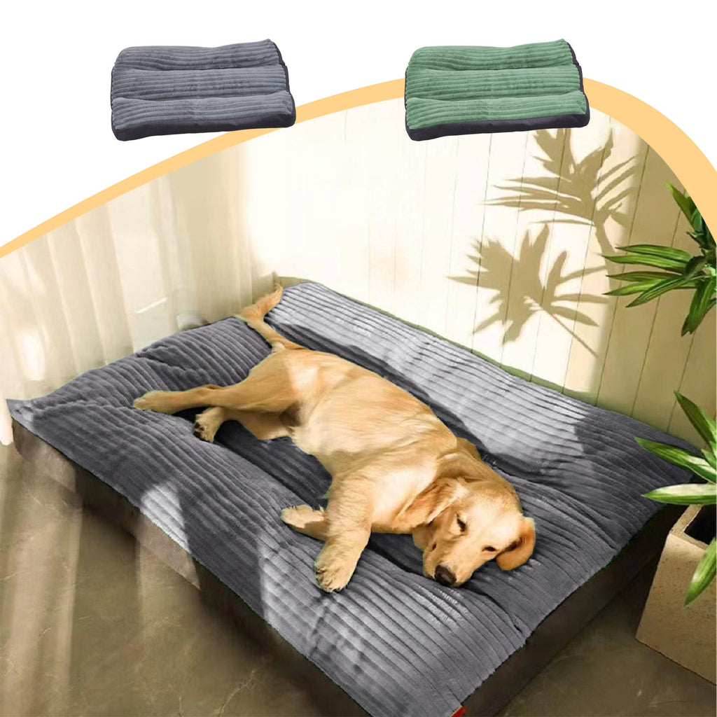Dog Bed Washable with Removable Cover , Flannel Dog Crate Beds for Large Medium Small Dogs Cats, Pet Beds Kennel Pad 23.6 inch x 18.5 inch