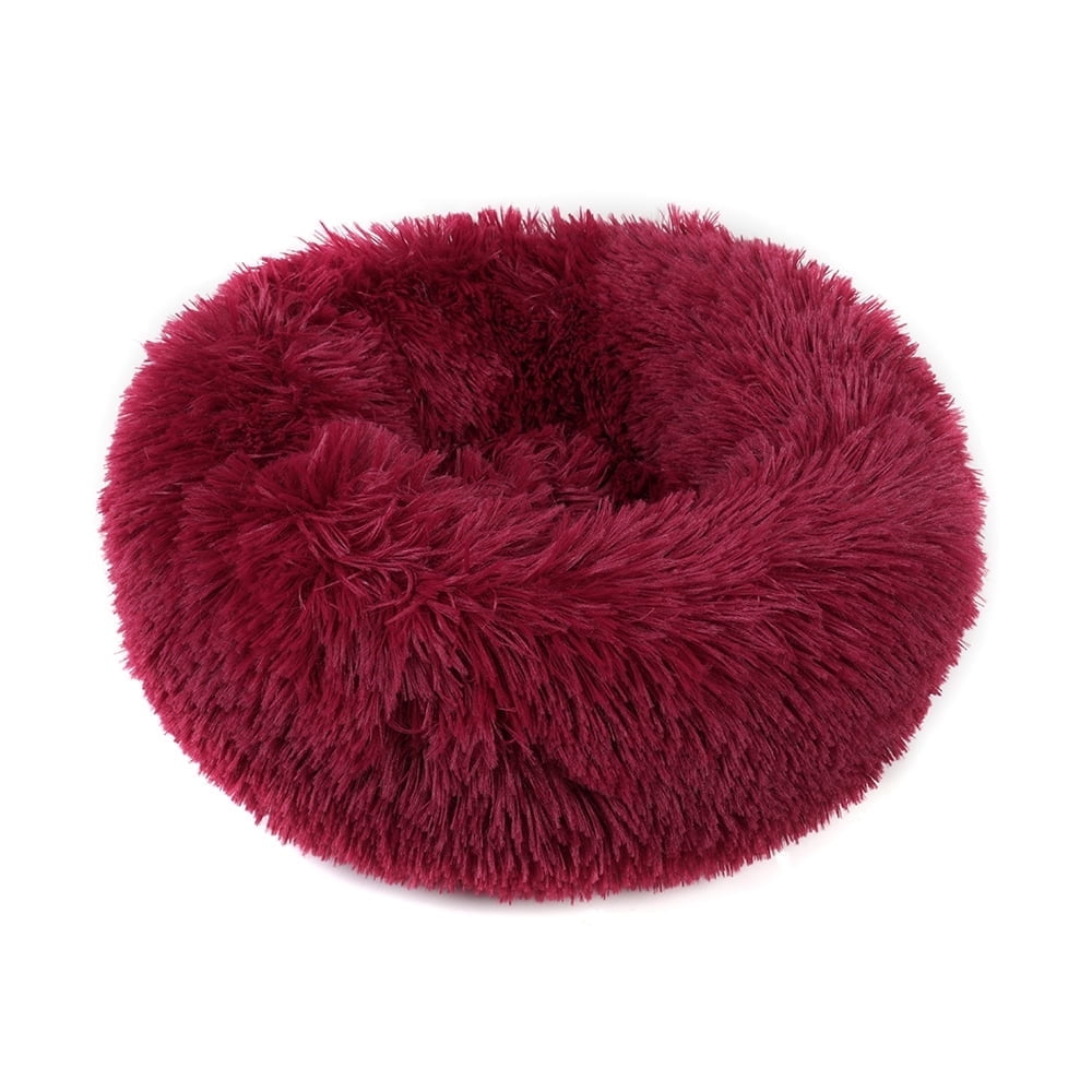 Round Plush Pet Bed for Dogs &amp; Cats, Dog Bed Sleeping Kennel Nest