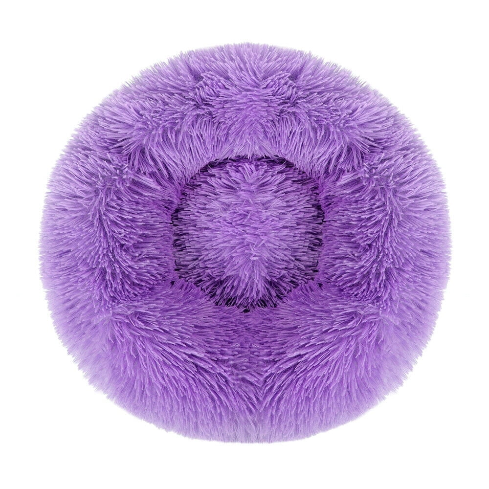 Round Plush Pet Bed for Dogs &amp; Cats, Dog Bed Sleeping Kennel Nest