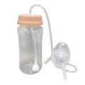 Sorrowso Self-Feeding Baby Bottle with Long Straw Handless Imitation Milk Weaning Bottle