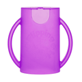 Squeeze Proof Flipping Holder ORIGINAL (without lid) for Food Pouches &amp; Juice Boxes (Purple) - Multipurpose Design - Prevent Messes &amp; Support Self-Feeding - Handles for Easy Grasping