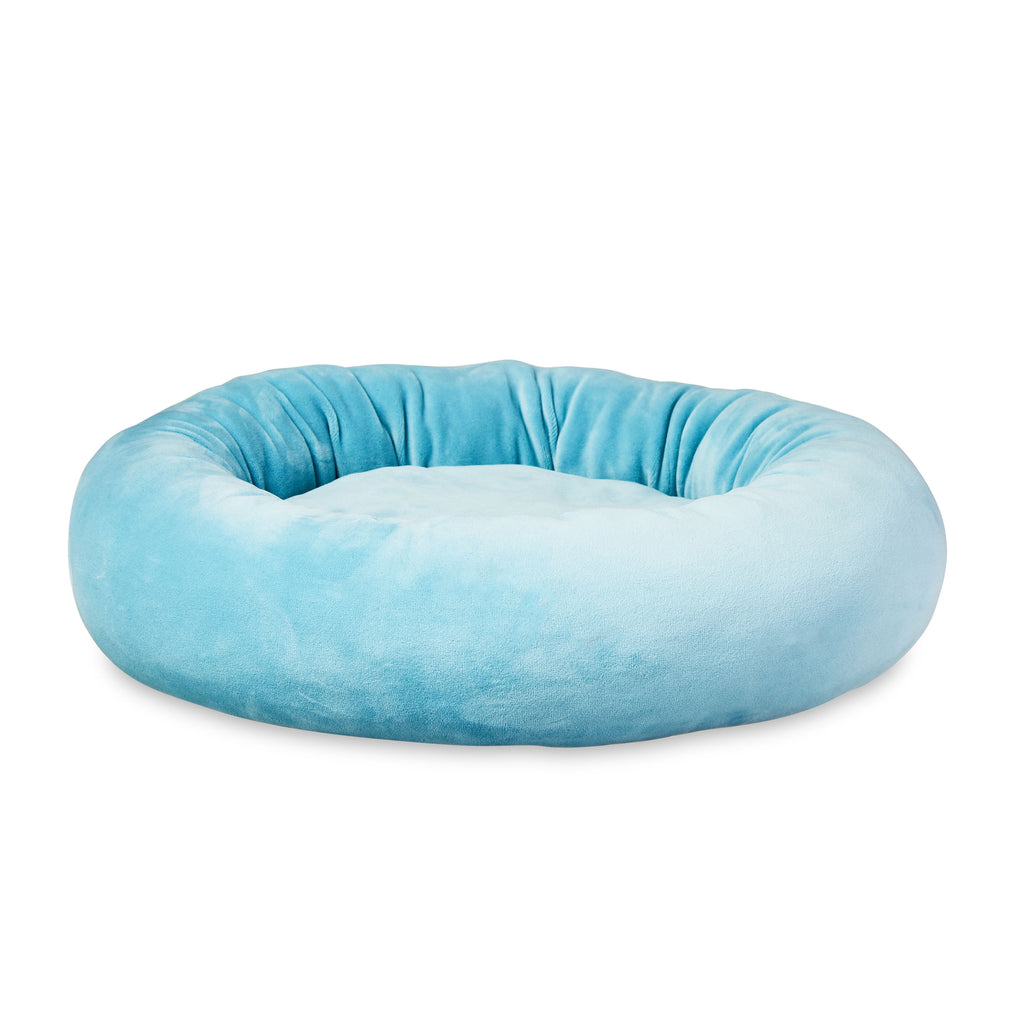 Bed for Dogs &amp; Cats, Squish Cuddle Bed, Washable, Light Blue, 17"
