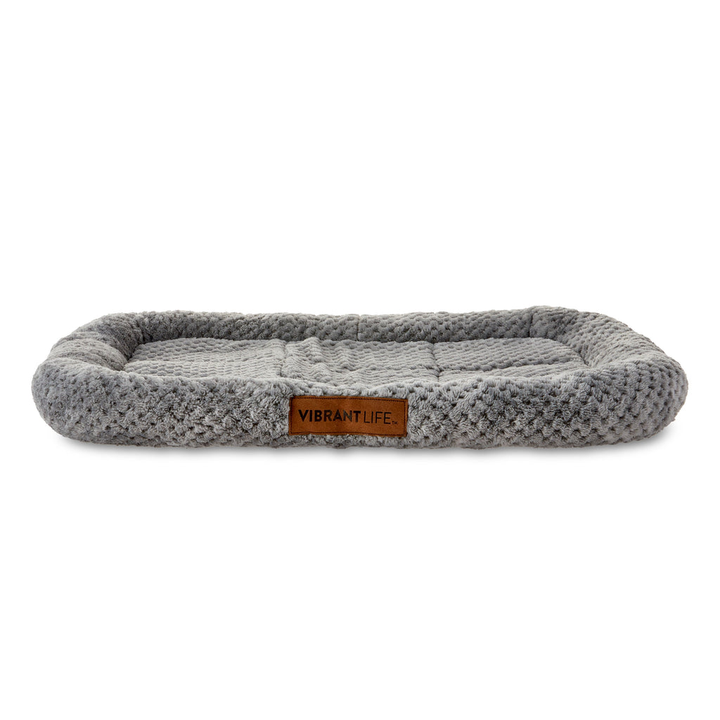 Luxe Crate Mat Pet Bed, Gray, 24 Inches
