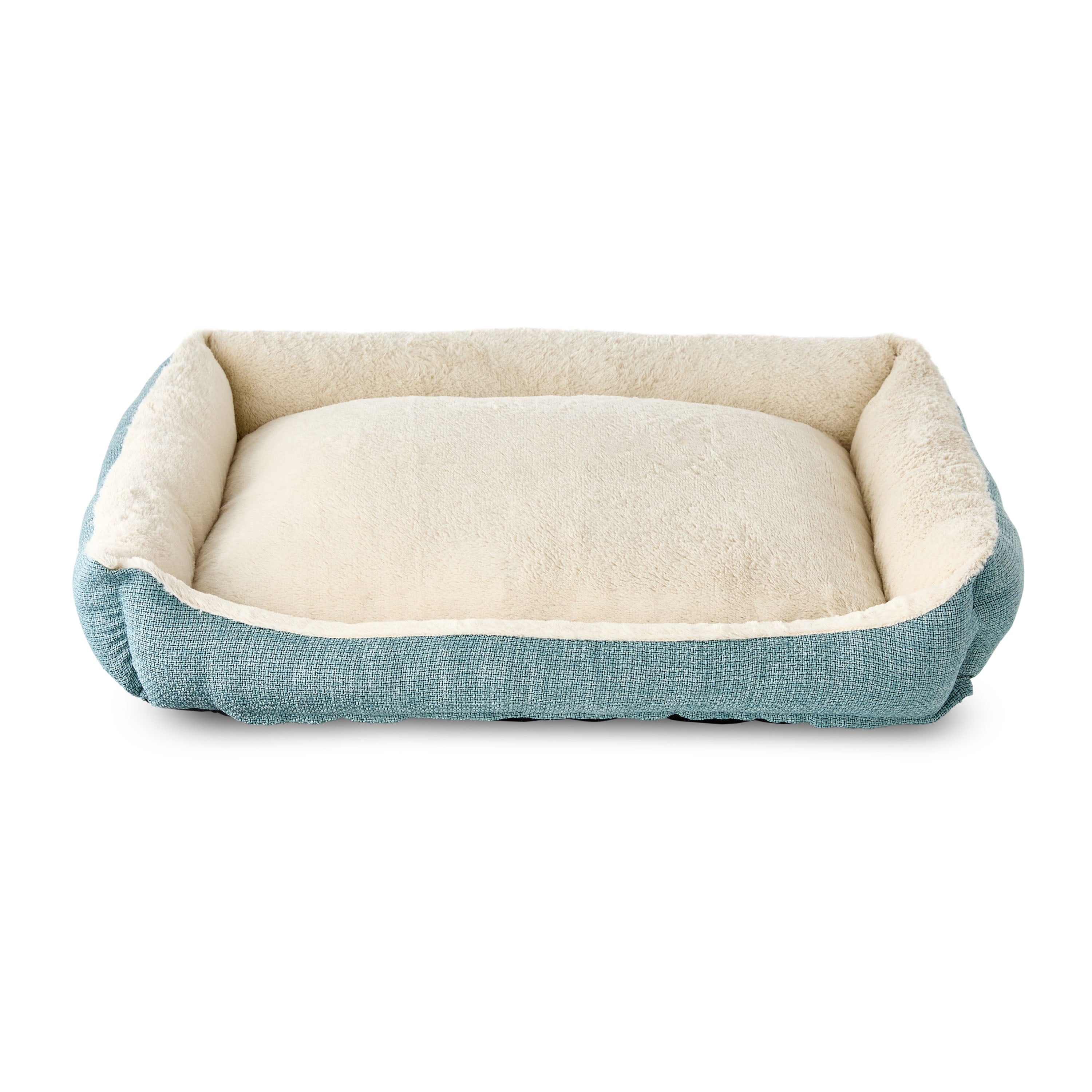 Small Luxe Cuddler Dog Bed, Blue, 17" x 21"