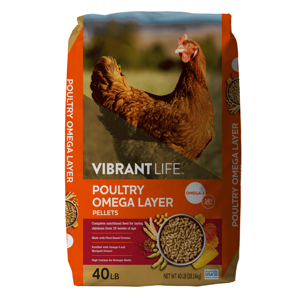 Poultry Omega Layer Pellets, 40 lb Bag