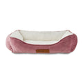 Plush Cuddler Pet Bed for Dogs &amp; Cats, , Pink &amp; White