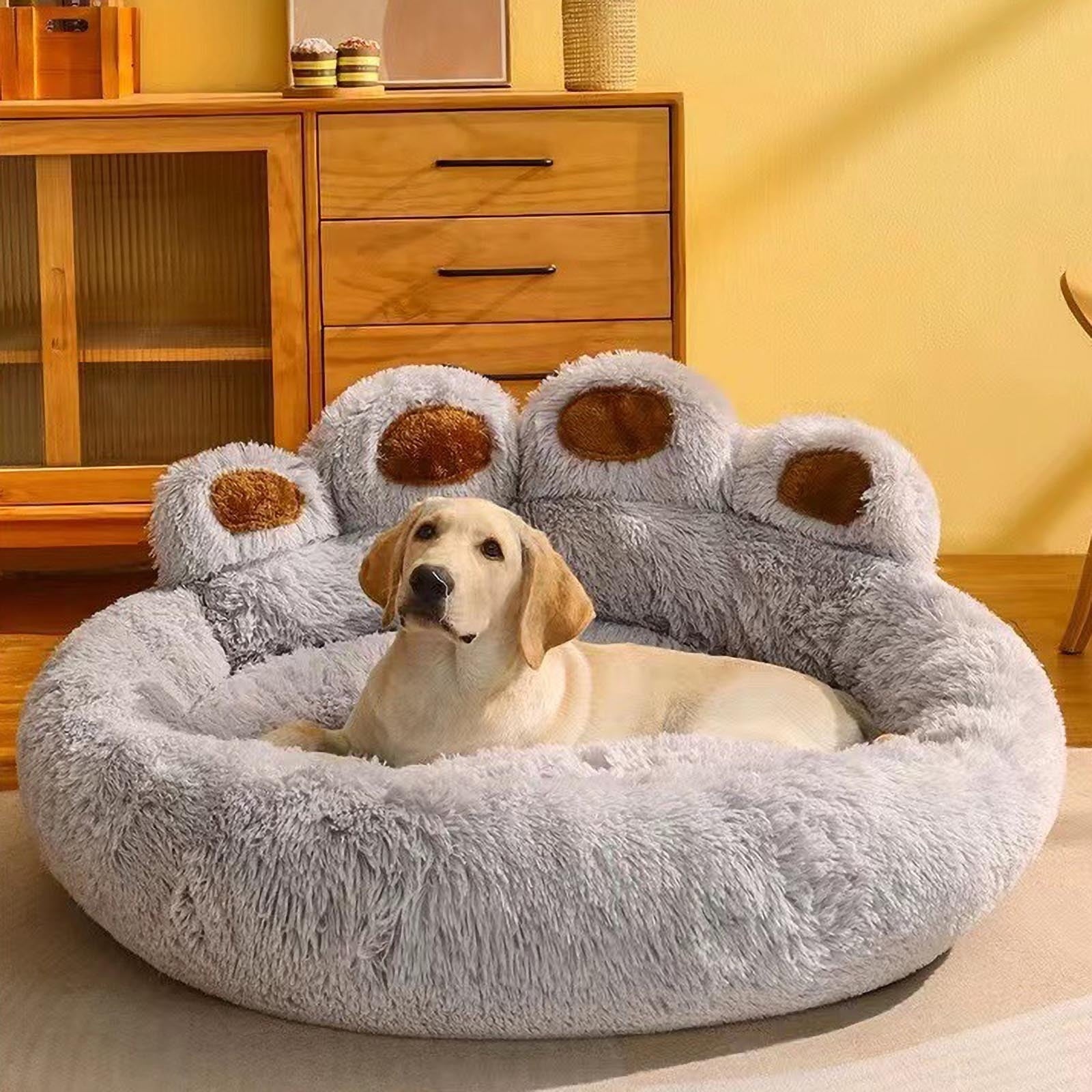 and Comfy Pet Bed - All Seasons Paw Shape Bed Cushion Pet Beds Beds Beds
