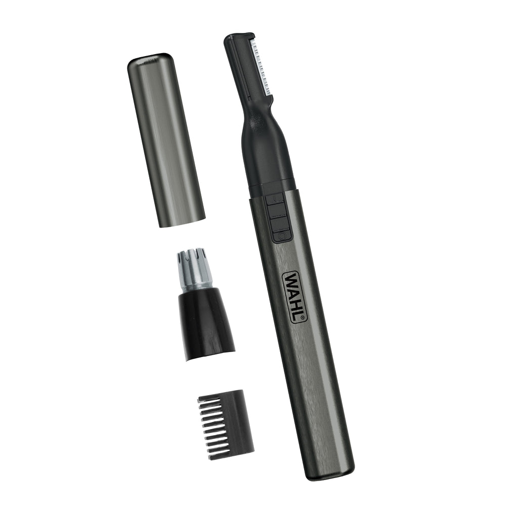 Micro Groomsman AAA 2-in-1 Detail Trimmer for Men, Satin Nickel-Black, #5640-600