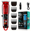 Wireless Hair Clipper, LCD Display, USB Fast Charge, 1800mAh Battery, Cordless Rechargeable for Men's Grooming, Women's Hair Removal, Personal Styling Kit, Travel, Home Use, Gift Idea