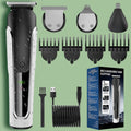 Men's All-in-One Grooming Kit, Beard Trimmer, Hair Clippers, Nose &amp; Ear Razor, Detail Trimmer, IPX6 Cordless Clipper with 4 Limit Combs