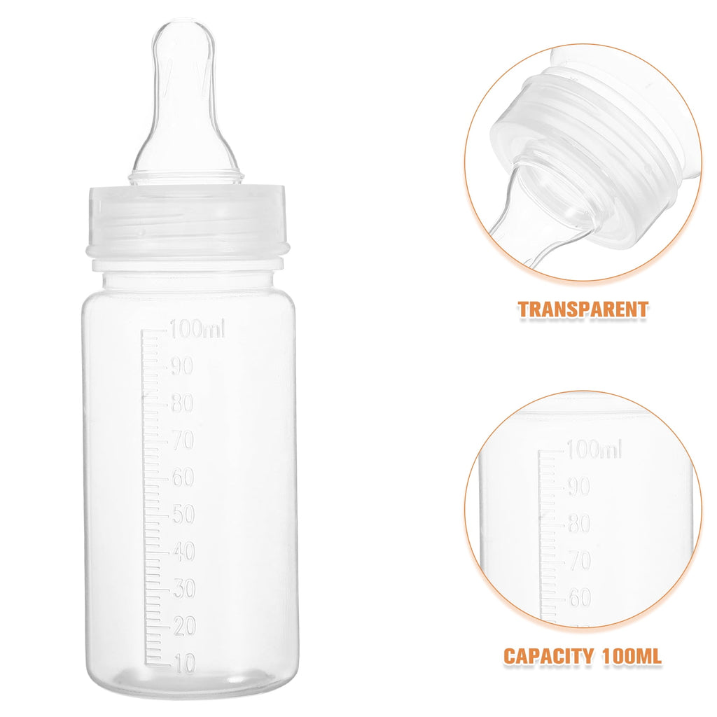 WHAMVOX 10pcs 100ml Disposable Baby Bottles With Scale For Newborns Feeding Clear Milk Bottle Ideal For Travel Breastmilk Storage And Feeding