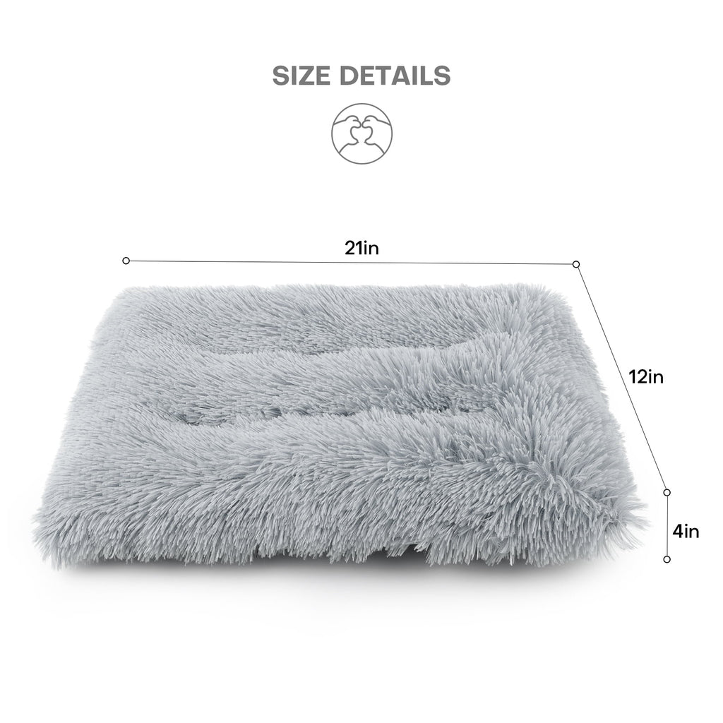 Plush Pet Bed for Dogs &amp; Cats Dog Crate Mat Mattress Pillow Bolster