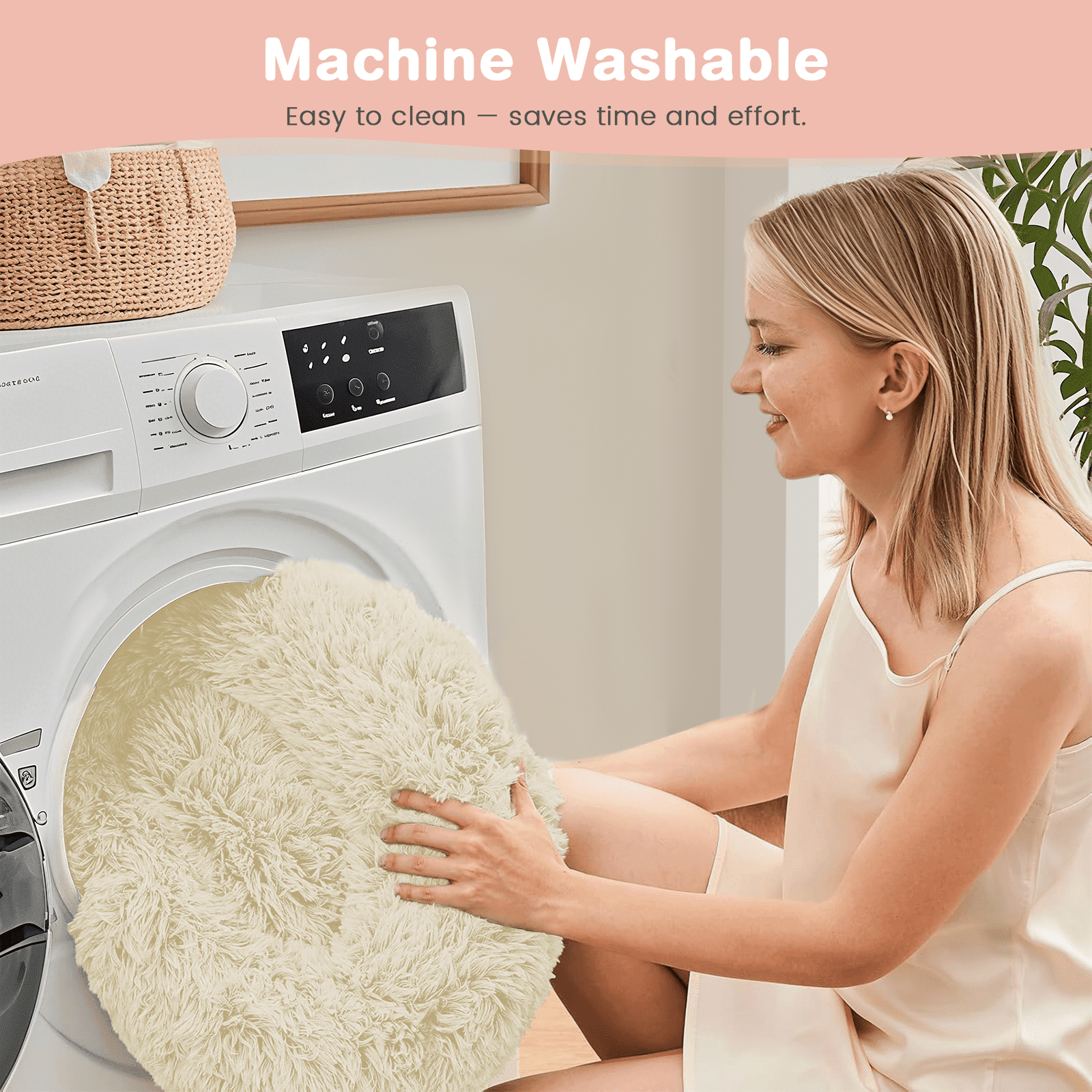 20 Inch Donut Dog Bed for Small Dogs, Round Pet Bed, Washable Dog Bed for Small Medium Dogs and Cats