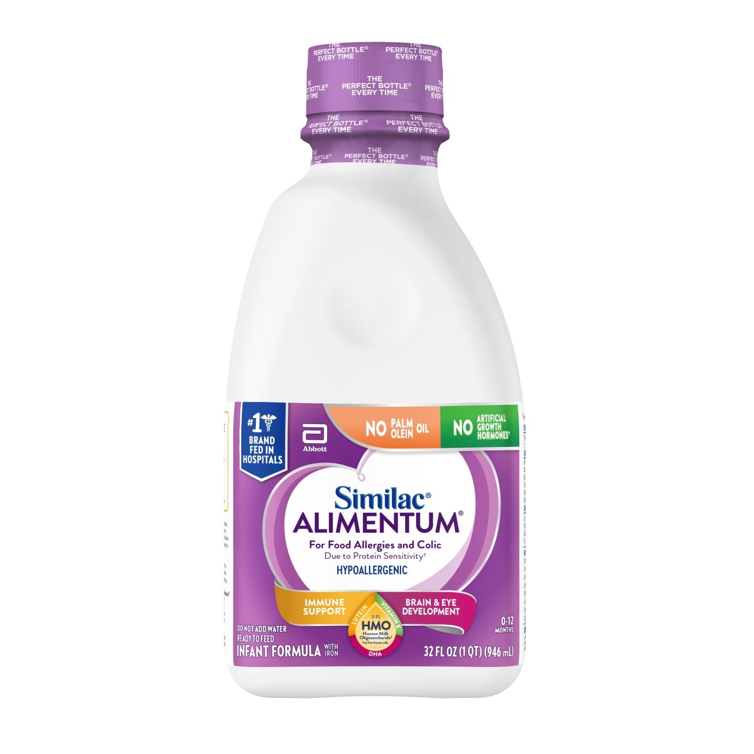 Alimentum With 2'-FL HMO, Ready-to-Feed Baby Formula, 32-fl-oz Bottle