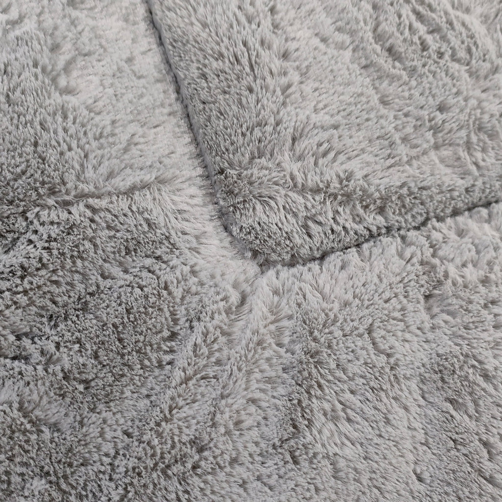 Plush Washable Dog Bed Ultra Dog Crate Mat Kennel Pad Anti-Slip Pet Sleeping Bed for Small Medium Large Dogs,Gray 36" x 23"