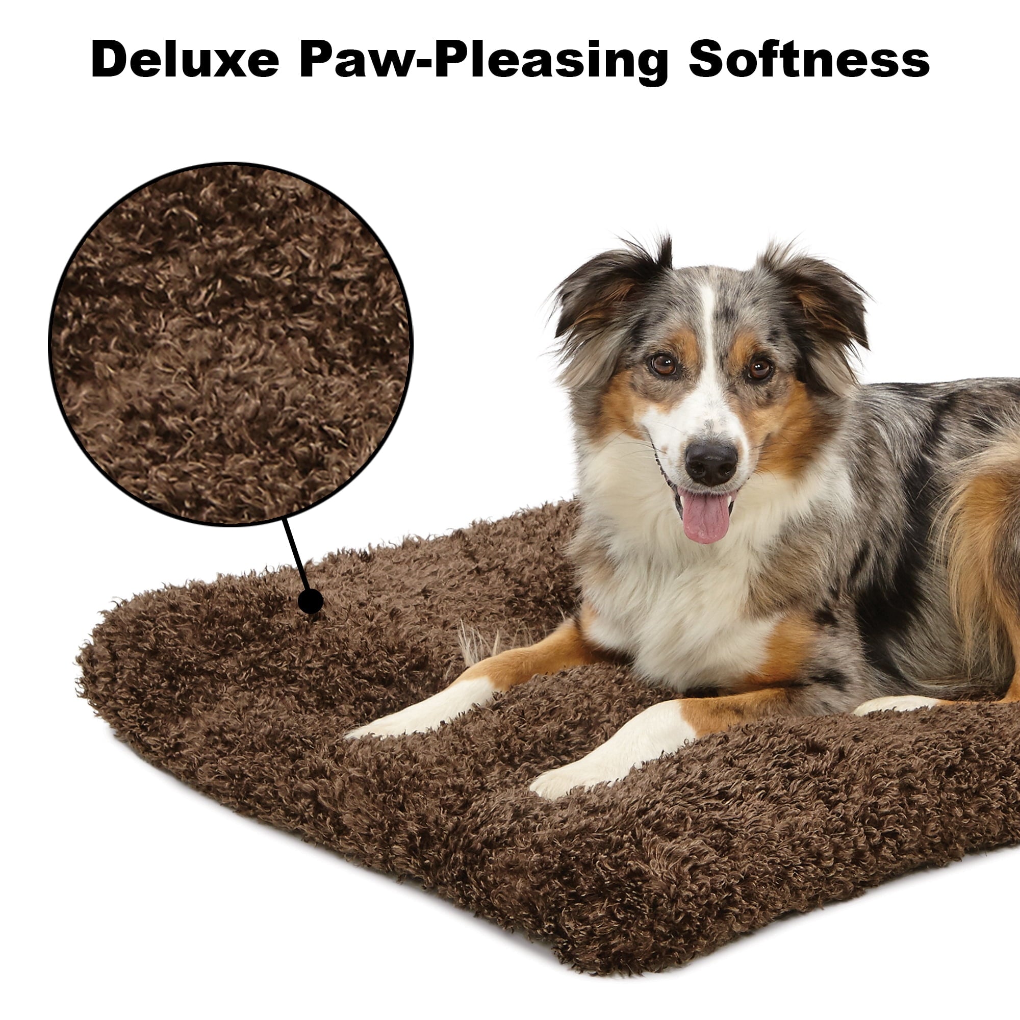 Homes for Pets Quiet Time Dog Bed &amp; Crate Mat, Deluxe Ombre Swirl, 22", Gray