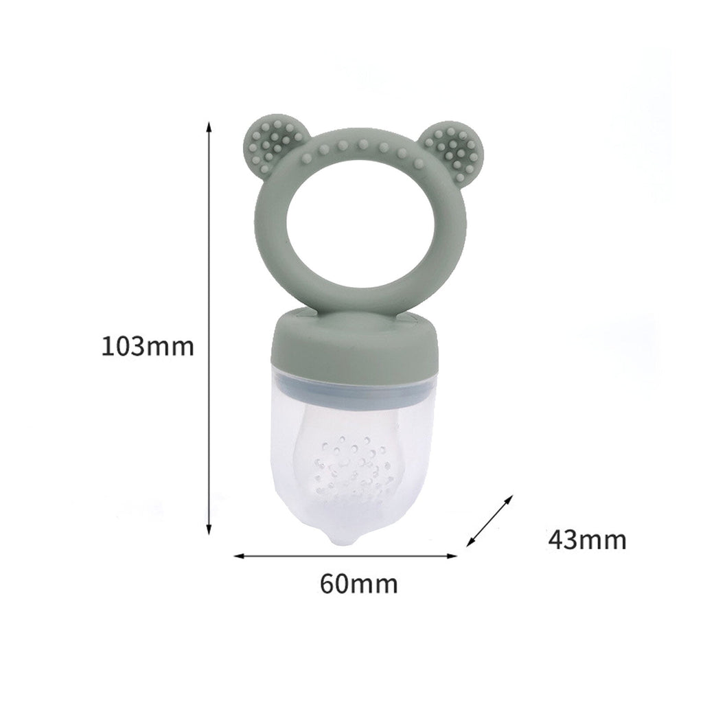 Silicone Baby Fruit Food Feeder Pacifier &amp; Breastmilk Popsicle Freezer Molds, Baby Food Storage Containers Breast Milk Ice Cubes for Baby Teething &amp; Infant Self Feeding, BPA Free (Green)
