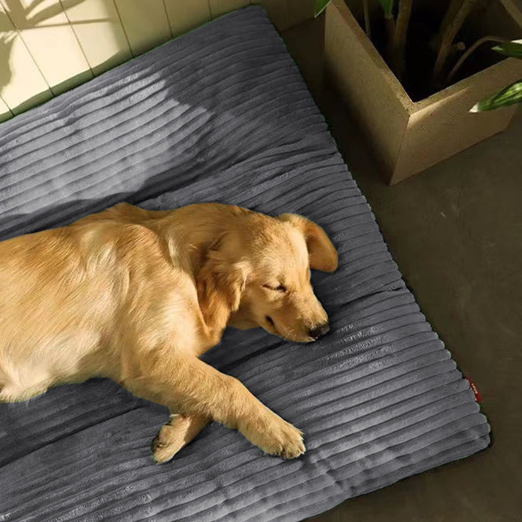 Dog Bed Washable with Removable Cover , Flannel Dog Crate Beds for Large Medium Small Dogs Cats, Pet Beds Kennel Pad 23.6 inch x 18.5 inch