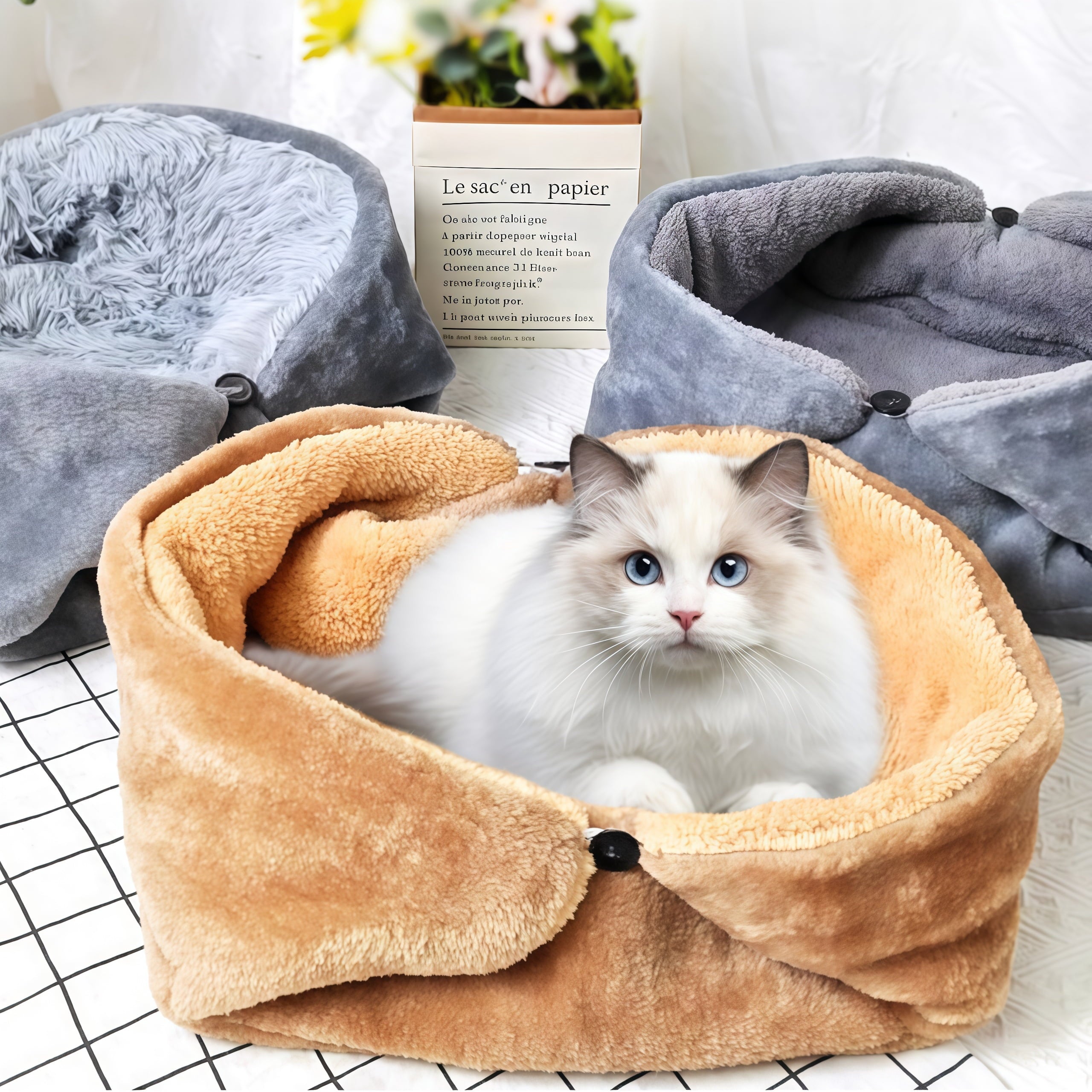 Cat Bed In Design - Winter Car Dog Bed For Pets