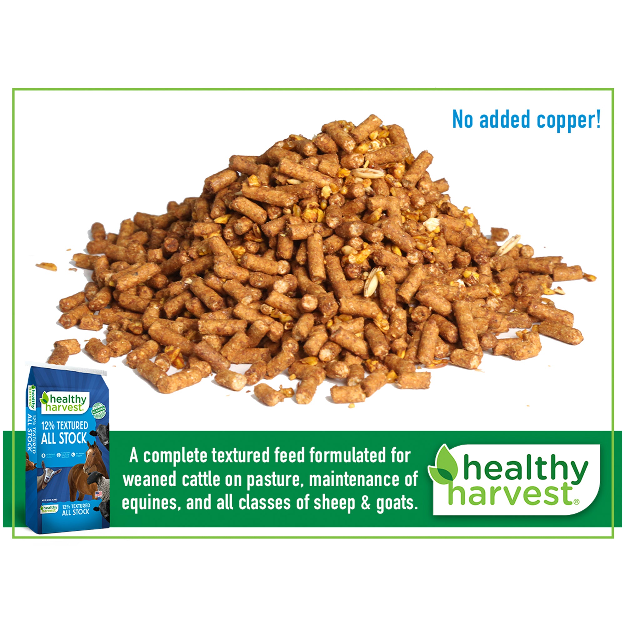 12% Textured All Stock Feed for Multiple Species of Livestock, 40 lb Bag
