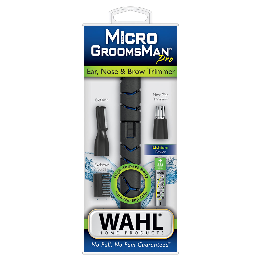 Micro Groomsman Men's Lithium Battery Powered Pen Trimmer, Black/Blue 5640-4701
