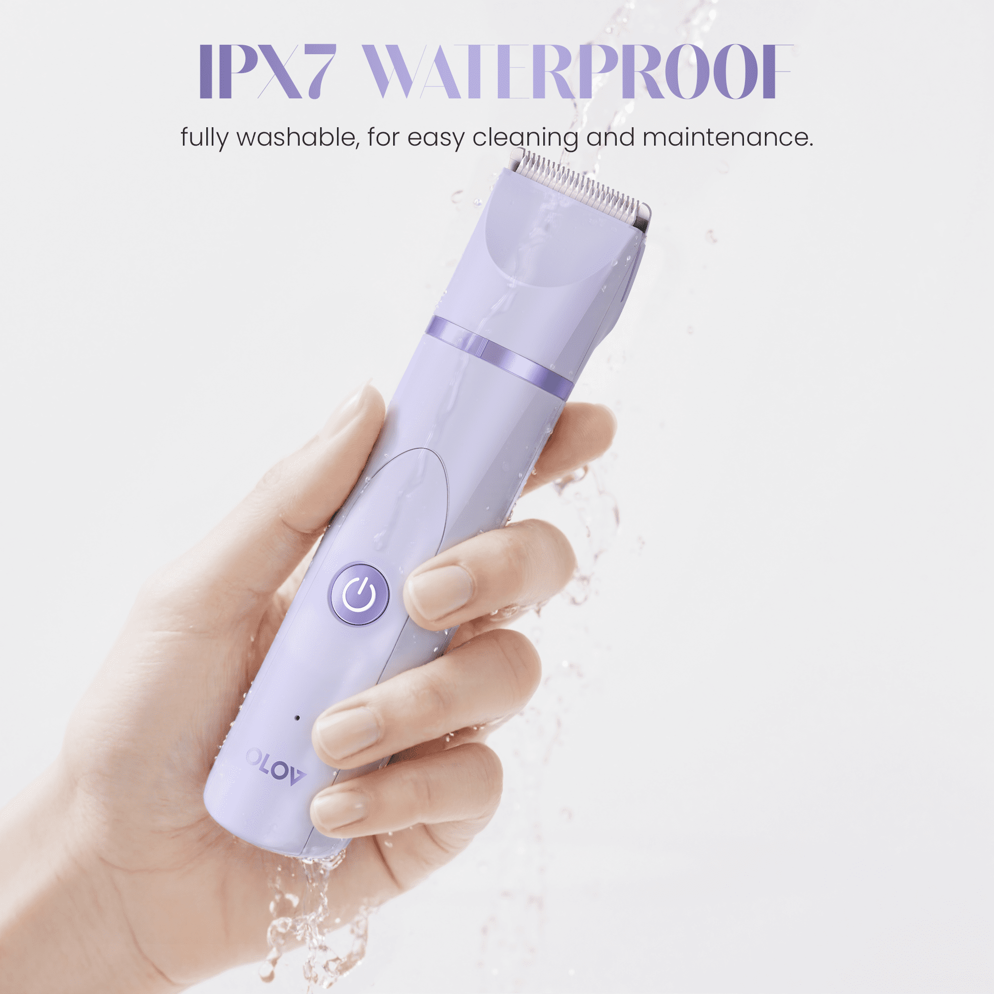 OLOV Electric Body Hair Trimmer Kit - Groin, Bikini &amp; Underarm Grooming, Wet/Dry Shaver, USB Rechargeable, Razor for Men &amp; Women, Black