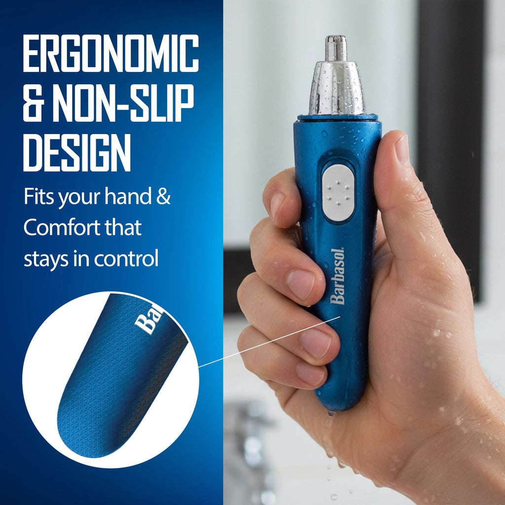 Nose Hair Trimmer for Men and Women, Electric Ear &amp; Nose Hair Trimmer with Built-In LED Light, Wet &amp; Dry Grooming, Grip