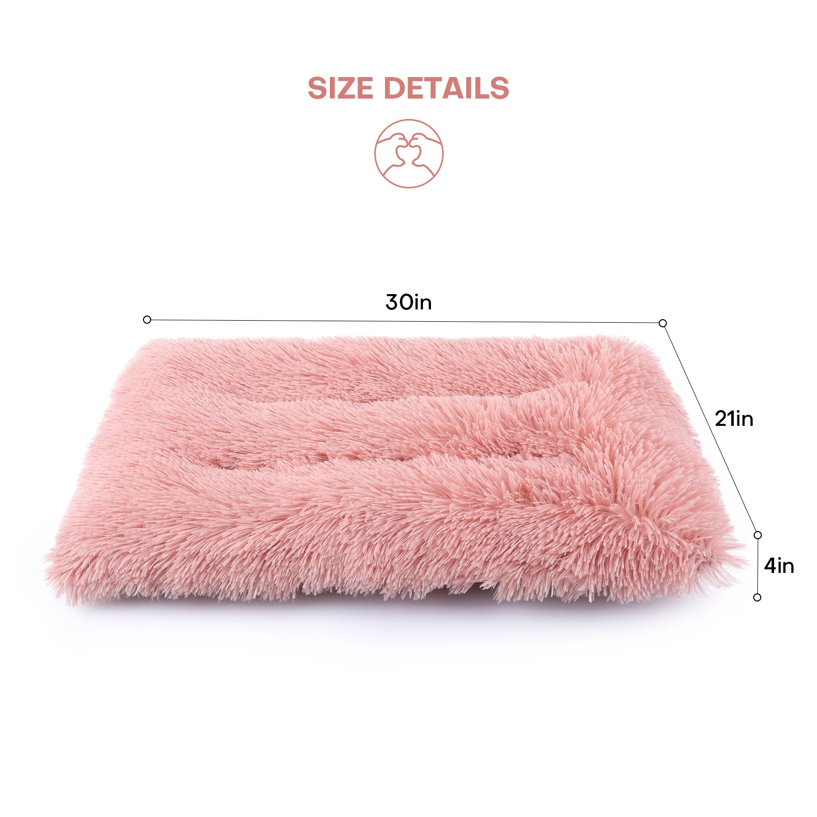 Plush Pet Bed for Dogs &amp; Cats Dog Crate Mat Mattress Pillow Bolster