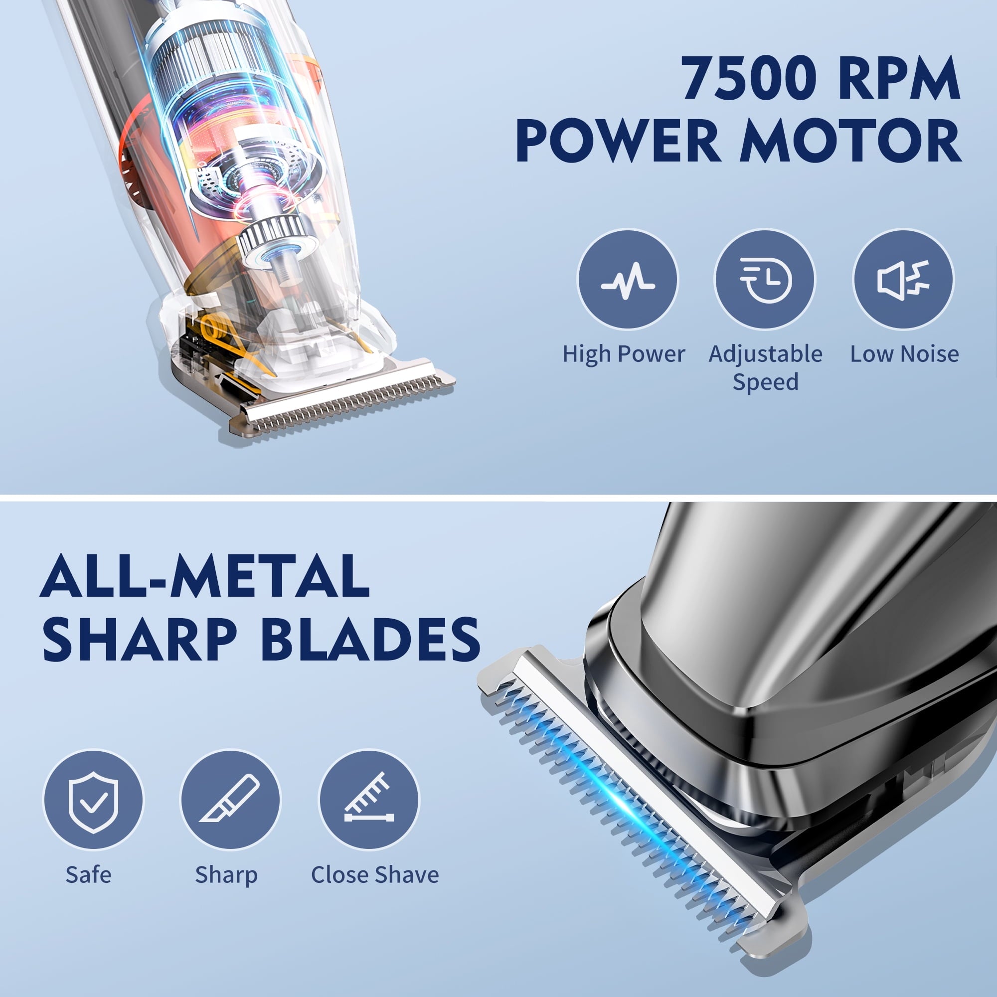 Hair Clippers, 5 IN 1 Cordless Electric Nose Ear Beard Trimmer Face Body Shaver, Rechargeable Men's Haircut &amp; Grooming Kit with LED Display for Father Husband Boyfriend