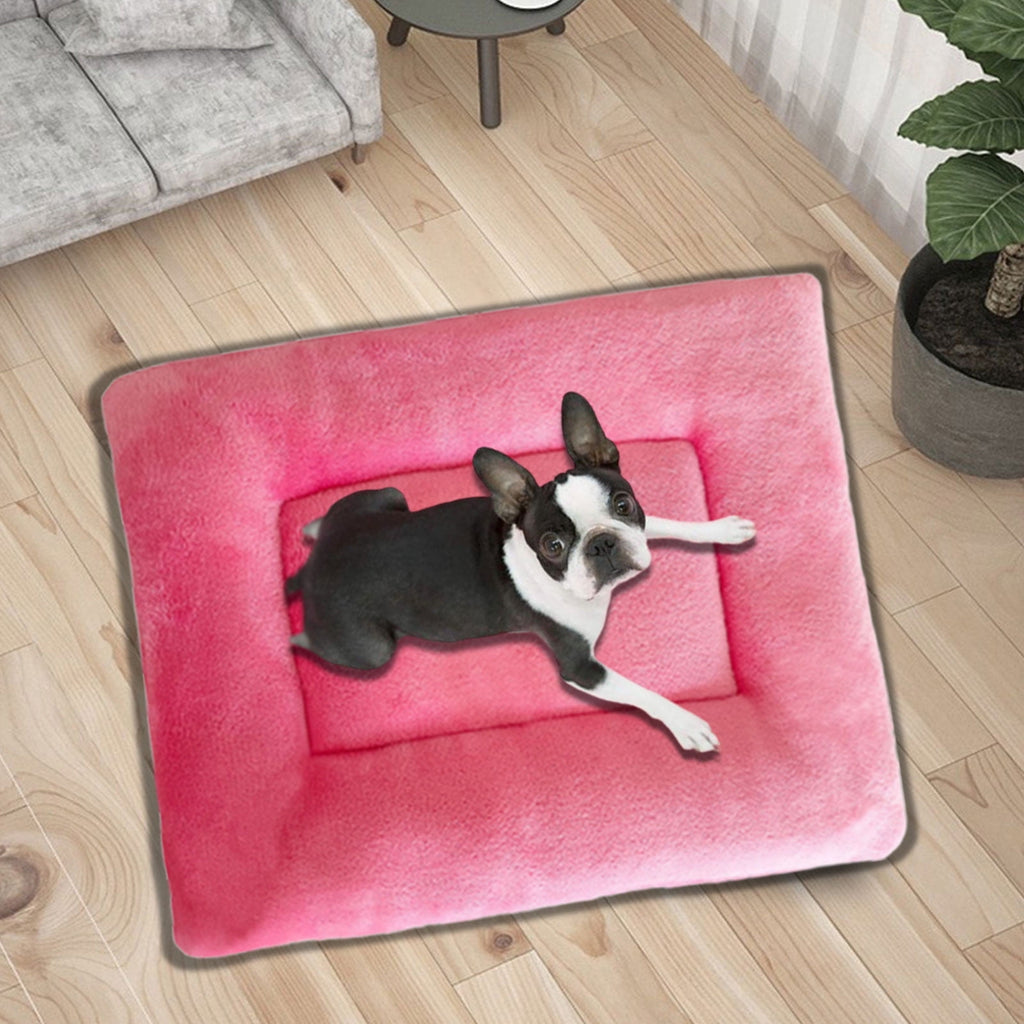 Washable Dog Bed Deluxe Plush Dog Crate Beds Fulffy Comfy Kennel Pad Anti-Slip Pet Sleeping Mat for Large, Jumbo, Medium, Small Dogs Breeds