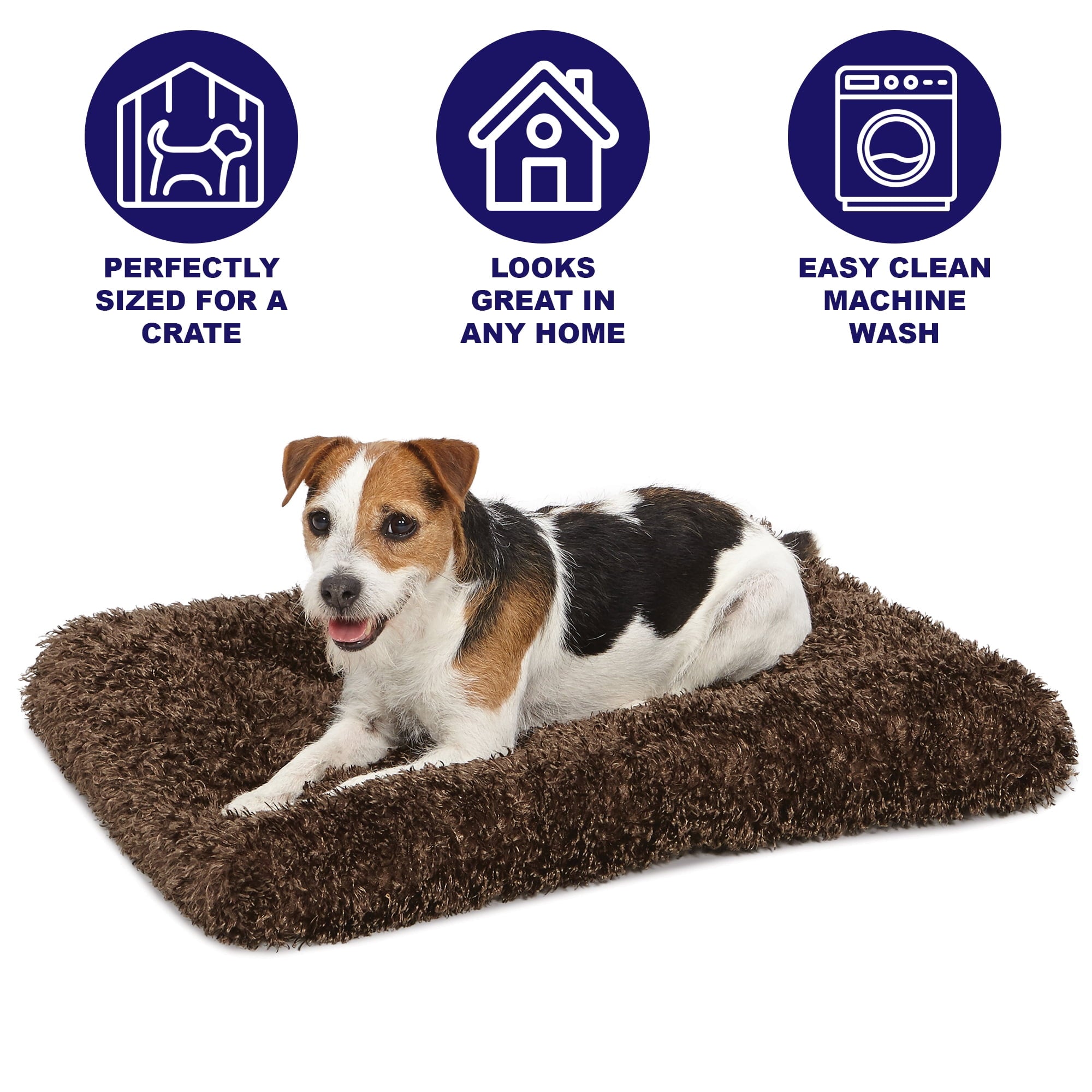 Homes for Pets Quiet Time Dog Bed &amp; Crate Mat, Deluxe Ombre Swirl, 22", Gray