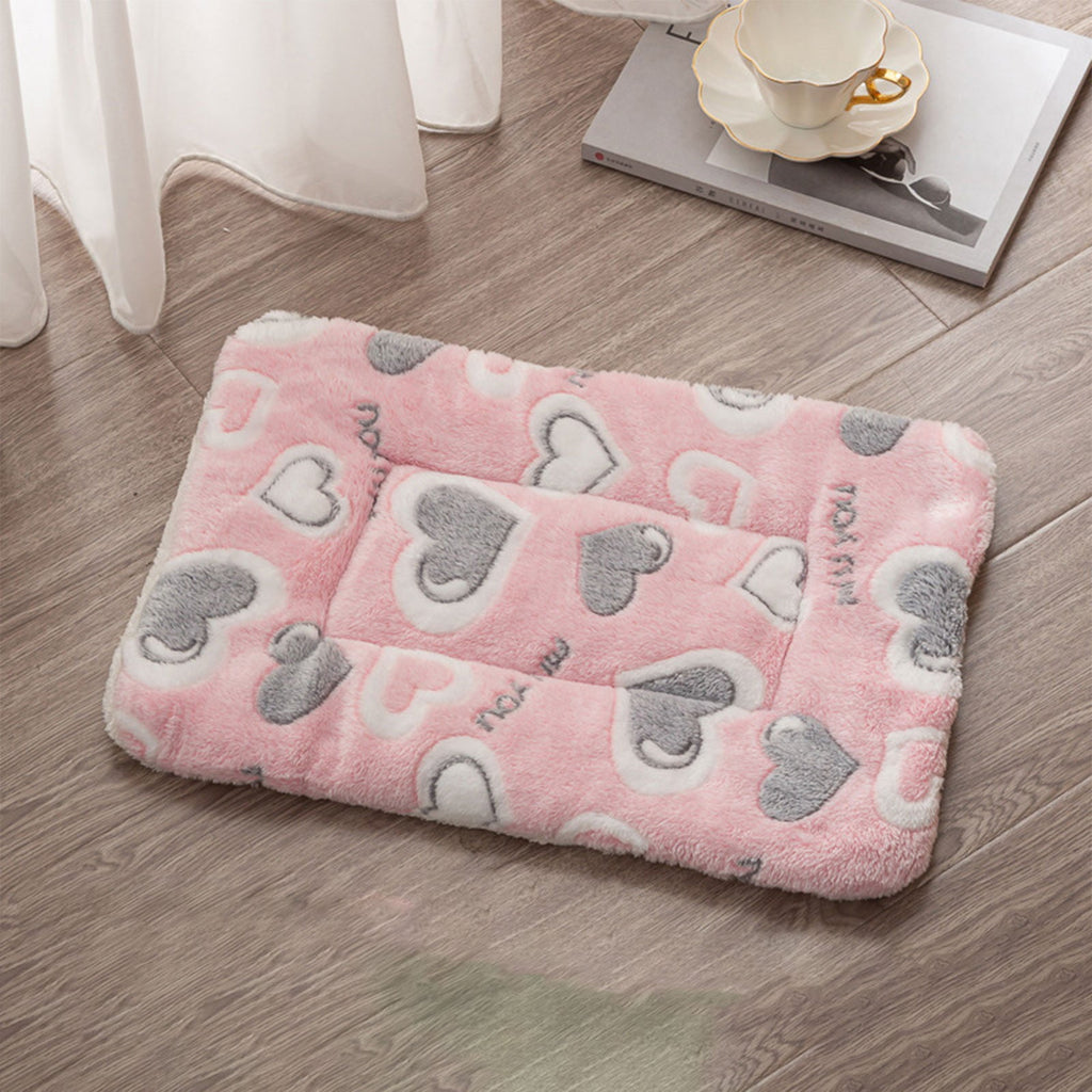 Plush Dog Bed for Small Dogs - Dog Crate Pad Dog Bed Mat, Washable Kennel Pad Pet Beds with NonSlip Bottom, Plush Dog Mat, Crate Pet Beds Dog Sleeping Mat Cushion Bed 9.8x12.6inch