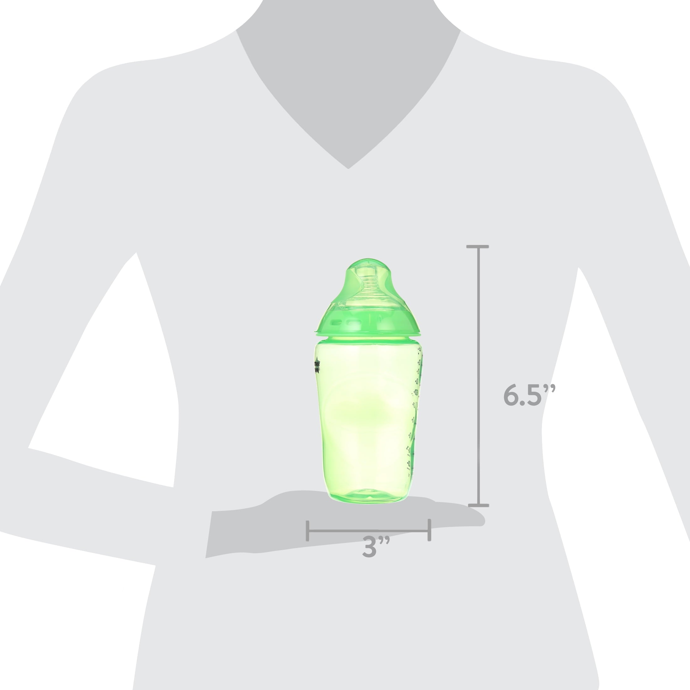Natural Start Baby Bottle, 11oz, Medium-Flow and Thicker Feed Breast-Like Nipple, Valve, 1 Pack